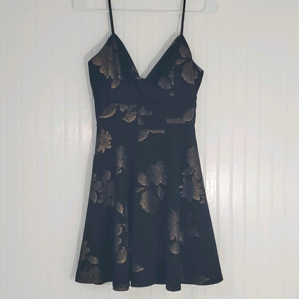Darnk night black mini dress